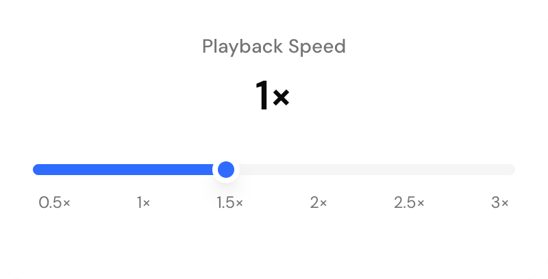Speed control feature
